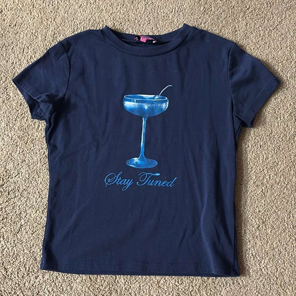 Edikted Cropped Navy Top